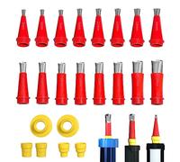 starfa lab 22PCS Stainless Steel Caulking Nozzles Set, Reusable Universal Integrated Rubber Nozzle Tool Kit with Connection Base, Caulking Nozzle Applicator Finisher for Window Bathroom (22Pcs)