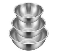starfa lab 3Pcs Stainless Steel Mixing Bowls Set (0.7Litre,1.2Litre,2Litre), Easy-Grip,Stackable, Stainless Steel Mixing Bowls for Baking, Cooking, Salad & Food Prep