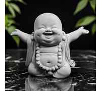 starfa lab Laughing Buddha Statue,Zen Monk Praying Statue Sculptures Ornament for Garden,Outdoor,Wealth,Good Luck, Indoor,Mini Buddha Fish Tank Decoration