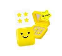 Starface Hydro-Star Pimple Patches + Big Yellow Compact, Clinically Proven Spot Shrinking in 6 Hours, Absorb Fluid and Reduce Redness, Hydrocolloid, Vegan and Cruelty-Free Skincare (32 Count)