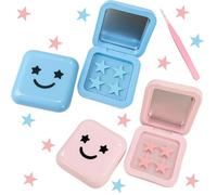 Starface Pimple Patches, 2 Mirror Compacts with Black and Blue Star-Shaped Spot Patches, Cute Star Pimple Patches for Face, Travel and Social Events