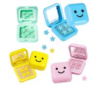 Starface Pimple Patches, Hydrocolloid Acne Spot Stickers for Face, Cute Star Design, Absorbs Fluid & Reduces Redness, Includes Reusable Mirror Case, Ideal for Travel & On-the-Go Skincare(4pcs)
