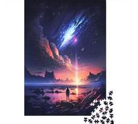 Starfall Twilight Scene Adult 1000-Piece Jigsaw Puzzle, 38x26cm/1000pcs; An Evening Activity Away from Screens; Smooth White Cardboard Pieces