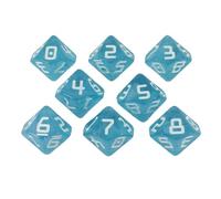 Starfarer Sci-Fi D10 Dice - 'Andromeda' - Blue with White Swirls
