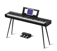 Starfavor 88 Key Full-Weighted Digital Piano, Electric Piano Keyboard for Beginner, Dual 30W Speakers, Graded Hammer Action 88 Keys, Triple Pedal, Bluetooth/USB/MIDI, Retro Matte Black