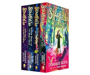 Starfell Series 4 Books Collection Set By Dominique Valente Inc Willow Moss and the Lost Day, Forgotten Tale, Vanished Kingdom & Magic Thief