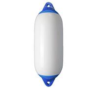 Starfender Size 4 Cylindrical Fender - 24cm x 70cm - White with Blue Top