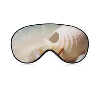 Starfish and Seashell Eye Mask, Side Sleeping Mask Light Blindfold Sleeping Mask Nose Pad and Elastic Band for Children Women and Men