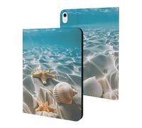 Starfish And Seashell on The Beach Case Compatible for iPad 10代 (10.9in) Tablet Cases Stand Protective Cover with Sleep/Wake