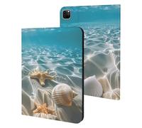 Starfish And Seashell on The Beach Case Compatible for IPAD Pro 20/21/22(11in) Tablet Cases Stand Protective Cover with Sleep/Wake