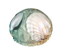 Starfish And Seashell On The Summer Beach Pattern Shower Cap & Bath Cap For Women,Reversible Oversized Waterproof Shower Caps Large Designed For All Hair Lengths,Elastic Reusable Bathing Hair Cap