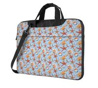 Starfish And Seashell Pattern Print Laptop Bag For Ultra-Thin Portable Business Casual Single Shoulder Messenger Bags