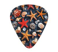 Starfish And Seashell Pattern Print Organizer Storage Box Different Thickness Guitar Picks For Acoustic Guitar