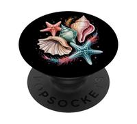 Starfish and Shells Summer Shell Collecting PopSockets Adhesive PopGrip