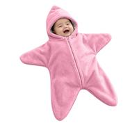Starfish Baby Onesie Fleece Hood Zip Up Star-Shaped Newborn Romper Jumpsuit