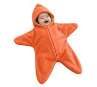 Starfish Baby Onesie Fleece Hood Zip Up Star-Shaped Newborn Romper Jumpsuit