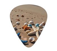 starfish beach Guitar picks in thin, medium, and thick sizes, 12-piece set, suitable for electric guitar and various instruments
