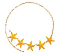 Starfish Body Chain for Women, Shiny Waist and Belly Chain, Body Jewelry Accessory for Travel, Dance Party, Fashion Waist Decoration (yellow 1664)