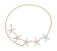 Starfish Body Chain for Women, Shiny Waist and Belly Chain, Body Jewelry Accessory for Travel, Dance Party, Fashion Waist Decoration (white 1664)