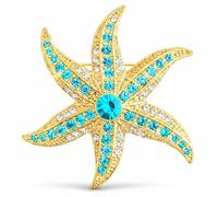 Starfish Brooch Elegant Pin Charm Jewelry Gift for Women Men Teens Ocean Accessory Trendy Statement Piece for Beach Lovers and Sea Life Fans