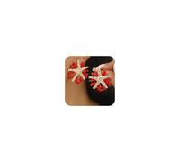 Starfish Coral Earrings for Women Gold Red Stud Trendy Sea Star Branch Shaped Studs Summer Coastal Ocean Seaside Beach Jewelry Accessories for Her