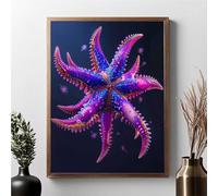 Starfish Diamond Painting Kits for Adults, Diamond Art Biology Pattern with Full Kit Accessories, 5D Round Full Drill Gem Art Paintings for Adults Beginners, Home Wall Decor, Gifts 32x40in JPF 0-G
