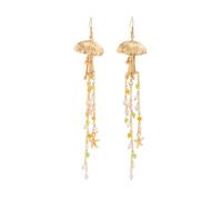 Starfish Earrings for Women Gold Starfish Earrings Ocean Shell Tassels Drop Earring Lightweight Boho Seashell Earring Trendy Summer Beach Jewelry, One size, Metal, No Gemstone
