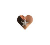 Starfish Earrings Large Star Earrings Big Stylish (Silver)