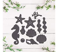 Starfish Fishes Conch Shell Coral Dies for Card Making DIY Scrapbooking The Underwater World Metal Cutting Dies for Paper Crafting Arts Crafts Scrapbooking Supplies Metal Die Cuts Punch Album Decor