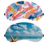 Starfish Flip-Flops on The Sandy Beach 2-Pack Light-Blocking Soft Breathable Eye Masks Sleep Mask Eye Patch