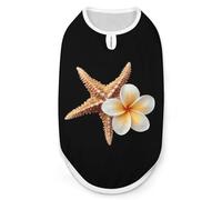 Starfish Frangipani Floral Funny Dog Vest Cute Sleeveless Pet Shirt Pullover Cats T-Shirts Tank Tops M