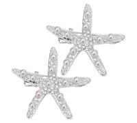 Starfish Hair Clip For Girls - Starfish Hairpin, 2 Pieces Wedding Hair Accessories, Rhinestone Hair Accessories Hairpin | Starfish Hair Accessories, Accessories
