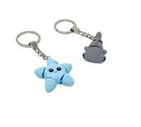 Starfish Hammerhead Fidget Keyring Bundle, Sensory Star fish Keyring, Hammerhead Shark Stress Relief, Cute shark Keyring, Flexible starfish Keyring, Hammer head Fidget, ADHD