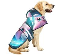 Starfish In A Water Balloon Waterproof Dog Raincoat And Rain Jacket With Hood, Reflective Strips And Adjustable Belly Strap, Fits Small To Large Dogs