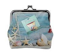 Starfish Lighthouse Beach Printing Lightweight Coin Purse, Minimalist Wallet for Coffee Runs and Local Outings