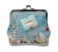 Starfish Lighthouse Beach Printing Small Coin Purse, Lightweight Travel Wallet for Sightseeing Tours and Shopping Sprees