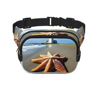 Starfish Lighthouse Beach Zipper Fanny Pack, Crossbody Bags with Adjustable Strap for Jogging, Cycling