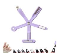 Starfish Magnetic Nail Tool,8 in 1 Nail Magnet Cat Eye Magnet,Multi-Function Strong Magnetic Nail Polish Tools,Strong Suction Nail Magnet Tools for Cat Eye Gel Polish,Nail Art Magnet For DIY (Purple)