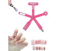 Starfish Magnetic Nail Tool, Multi-Function Strong Magnetic Nail Polish Tools, with Ultra-Strong Magnet, Shock-Resistant Silicone Sleeve for Quick Cat-Eye Galaxy Nail Art, Beginner Friendly (Pink)