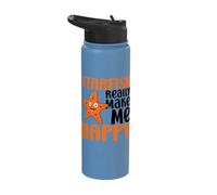 Starfish Make Me Happy You Not So Much Funny Starfishes Stainless Steel Insulated Water Bottle