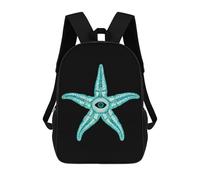 Starfish Monster Funny Backpack 17" Lightweight Laptop Bag | Novelty Fashion Daypack for Travel Hiking Camping