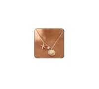Starfish Necklace Gold Beach Jewelry for Women Pearl Seashell Necklace Cowrie Shell Beach Necklaces Ocean Summer Starfish Jewelry, average, Leather, No Gemstone