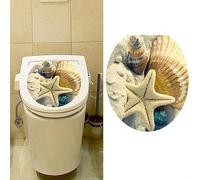 Starfish Ocean Toilet Sticker,Removable Toilet Seat Sticker Ocean Forest Sky Fish Vinyl Decal Bathroom Decor A Comfortable and Environmentally Nice Processing Accessories Bathroom Accessories
