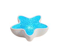 Starfish Ocean Wave Projector Night Light, 7-Color LED Ambient Lamp with 3D Holographic Water Ripple Effect, Romantic Aurora Lighting for Children's Room, Birthday and Christmas Gift
