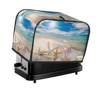 Starfish on the Beach Patterned toaster lid, hangable, suitable for restaurant and home dining table decoration.