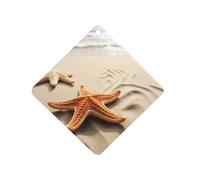 Starfish on The Sand Beach Car Air Freshener Hanging, Long Lasting Scented Car Aromatherapy Tablets, Rhombus Fragrance Scented Cards for Vehicles, Bedroom, Wardrobe Black-style