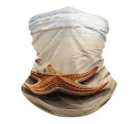 Starfish On The Sand Beach Landscape Hair Band Multifunctional Headscarf Anitdust Facial Shield For Yoga Outdoor Climbing 25X50Cm