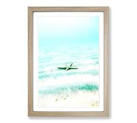 Starfish on The Seabed in Abstract Framed Print | A2 Oak Framed Wall Art | Ready to Hang | Abstract Fantasy Picture | Living Room Bedroom Lounge Office