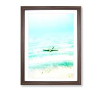 Starfish On The Seabed In Abstract Modern Framed Print | A2 Walnut Framed Wall Art | Ready to Hang | Abstract Fantasy Picture | Living Room Bedroom Lounge Office