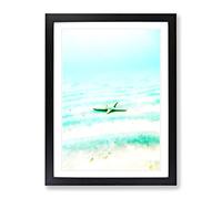 Starfish On The Seabed In Abstract Modern Framed Print | A4 Black Framed Wall Art | Ready to Hang | Abstract Fantasy Picture | Living Room Bedroom Lounge Office